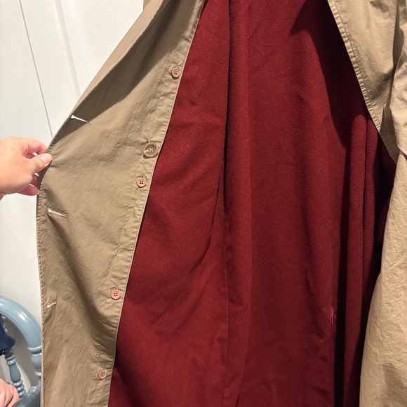 Vintage Trench Coat Women Medium (Tag 4) Tan Belted w/ Wool Liner - Picture 6 of 14